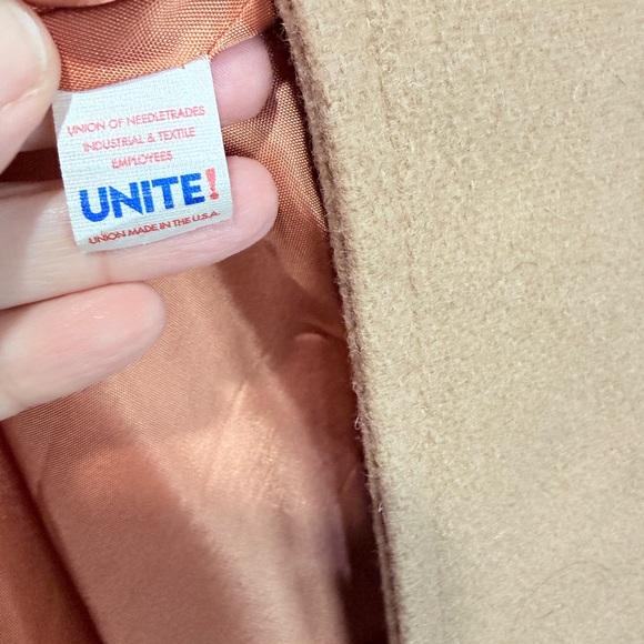 Vintage Hunters Run Camel Wool Blend Long Winter Coat – Size 20WP – Made in USA - Picture 4 of 8